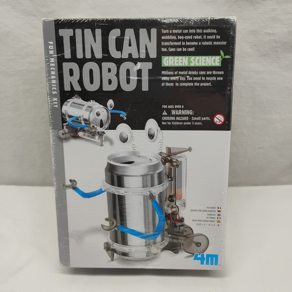 4M Tin Can Robot 3653 Green Science‎ Homeschooling Mechanics Kit